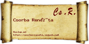 Csorba Renáta névjegykártya