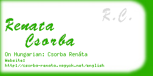 renata csorba business card